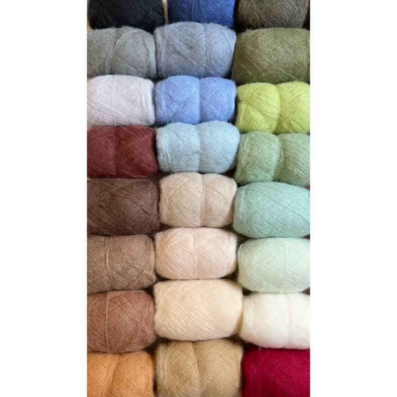 【Midi独家开发 台湾制】梦幻马海毛 南非马海毛 毛线 混线 - 编织/刺绣/羊毛毡/裁缝 - 羊毛 多色