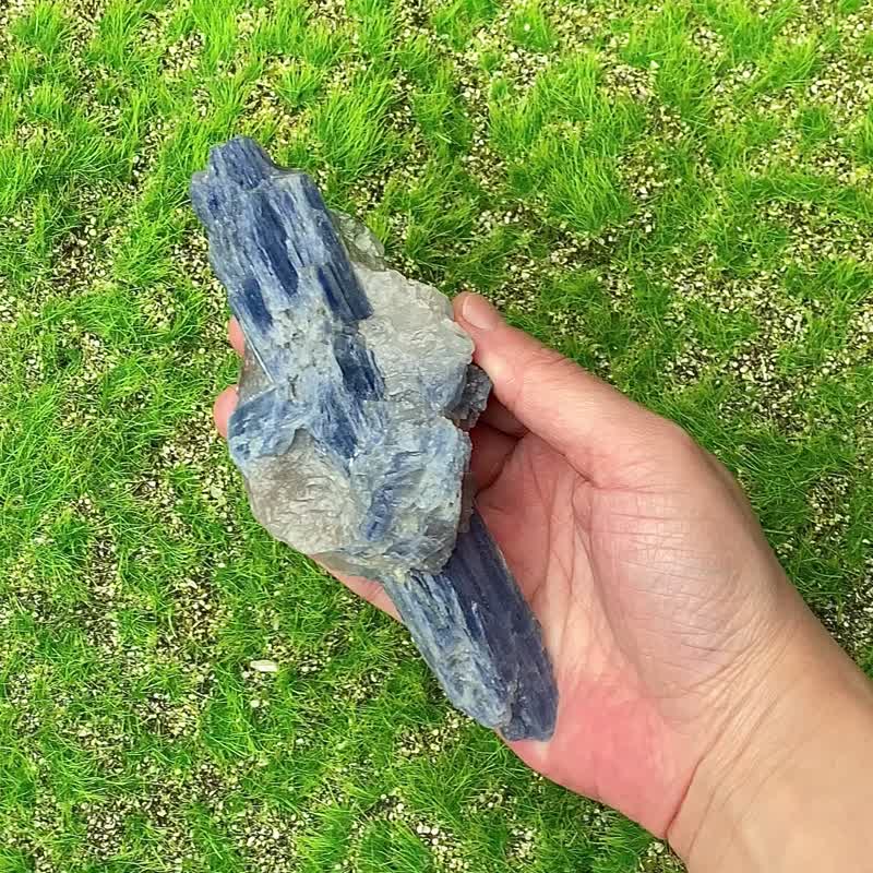 手串充电站-天然原矿蓝晶石共生白水晶 疗愈 摆件 消磁手链养水晶 - 其他 - 水晶 多色