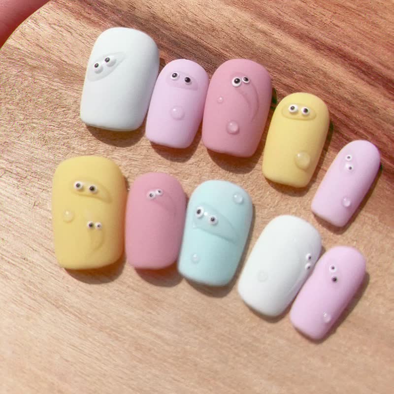 小小 可爱 手工美甲 手绘穿戴甲 Nail arts/Press on nails - 其他 - 其他材质 多色