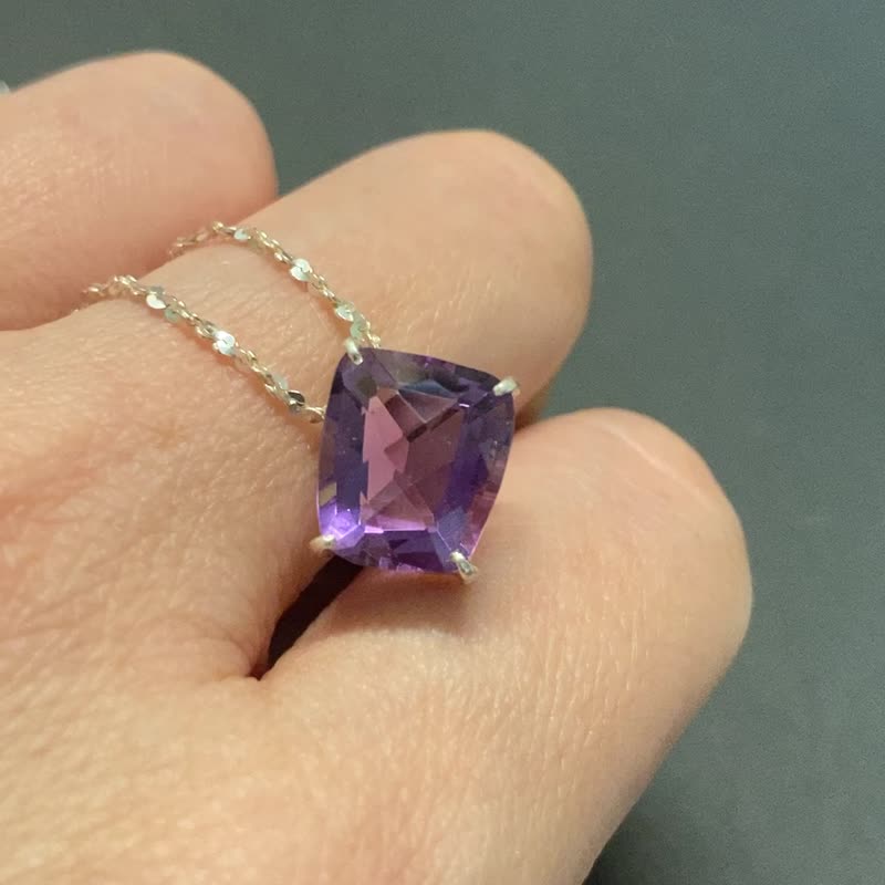 天然 随形 水晶 吊坠 尼泊尔制 925纯银 手工制 - 项链 - 水晶 