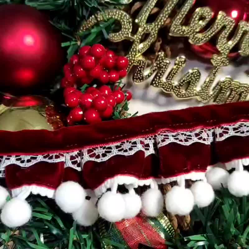 覆盆莓雪酪。花边项圈 - 红色丨猫兔狗 宠物领巾 项圈 颈圈 圣诞 - 项圈/牵绳 - 其他材质 