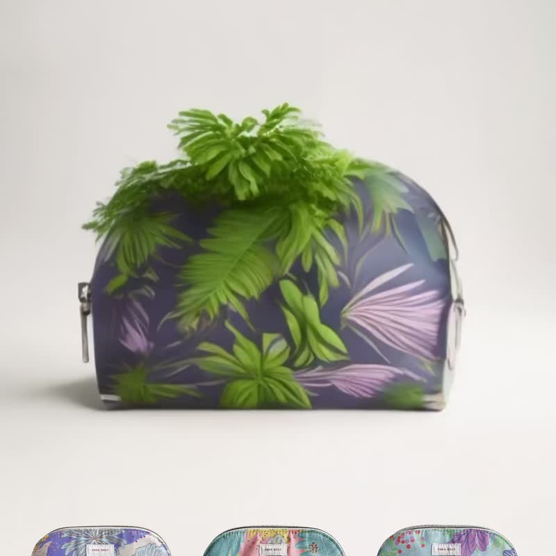 蕨品化妆包 - 亚洲猴脑鹿角蕨 | 化妆包 收纳包 母亲节 笔袋 旅行 - 化妆包/杂物包 - 聚酯纤维 多色