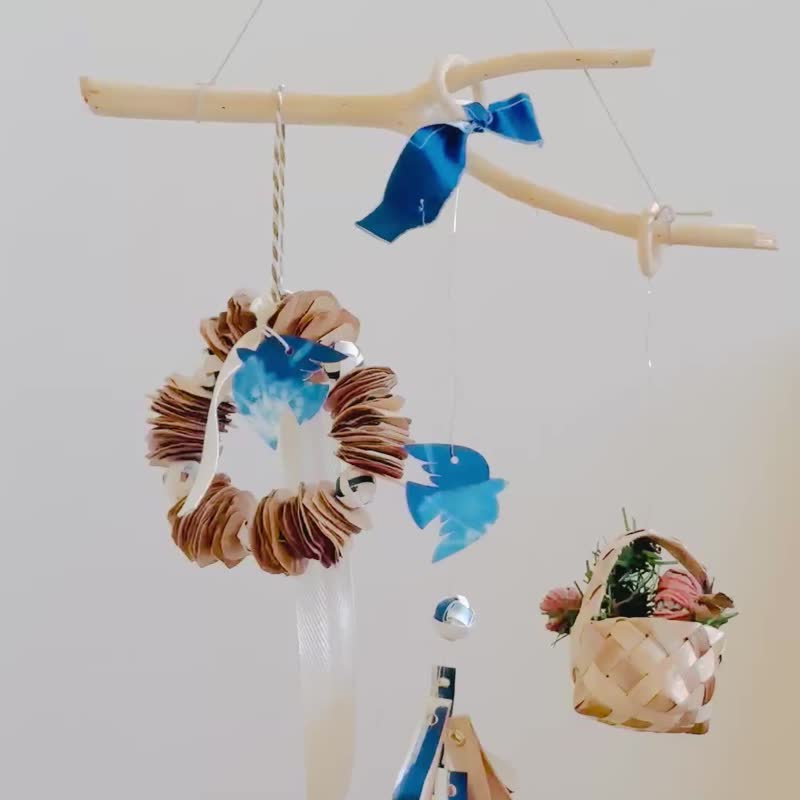 普鲁士蓝与月桃的圣诞吊饰组 - 摆饰 - 植物．花 