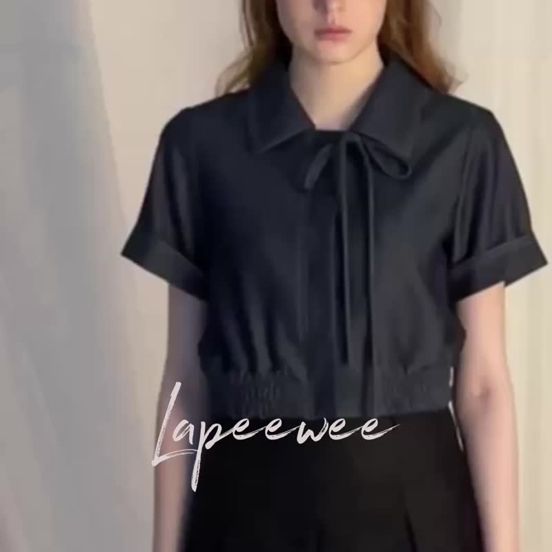 短袖牛仔短外套 - 女装上衣 - 其他材质 蓝色