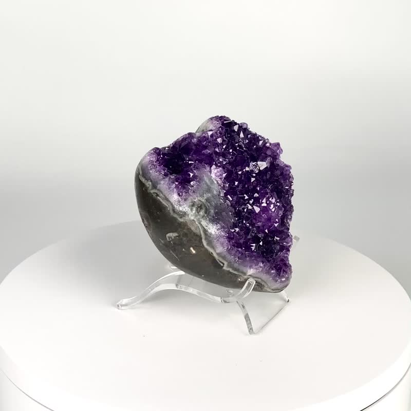 ESP 乌拉圭紫晶爱心 1630492  开运小物紫水晶 小资族轻松入 - 摆饰 - 水晶 紫色