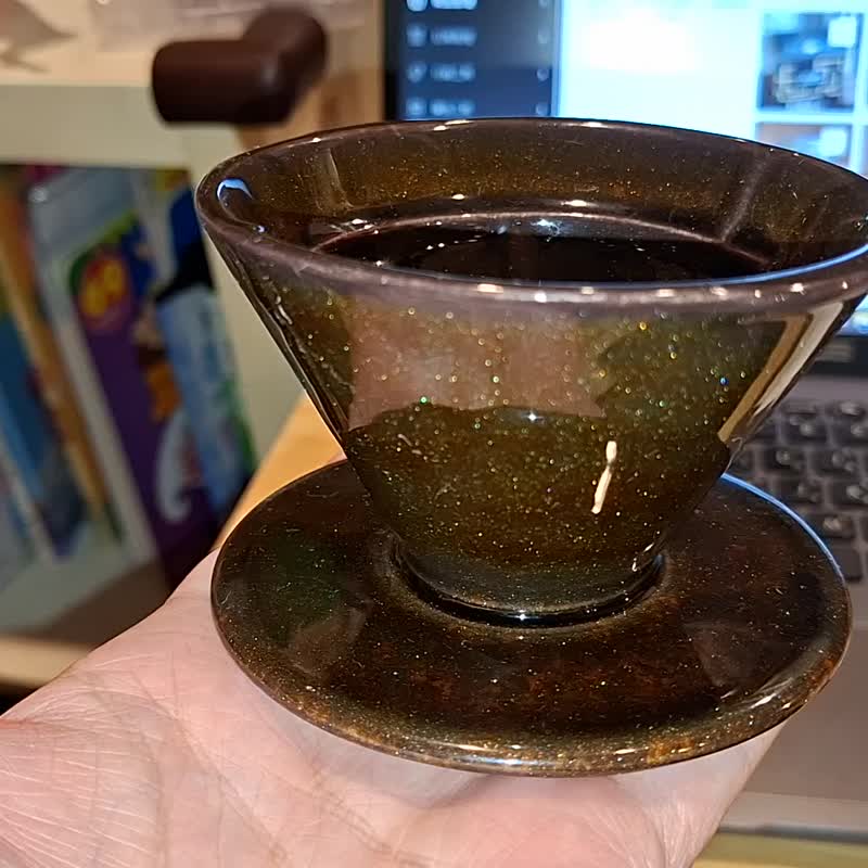 【沐春生活】洒金 迷宫滤杯 咖啡滤器 单人用 00 号 台湾绿工艺 - 咖啡壶/周边 - 瓷 
