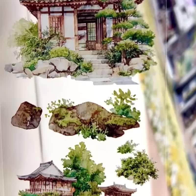 庭苑笙歌Antique Garden Ballad - 纸胶带 - 塑料 多色