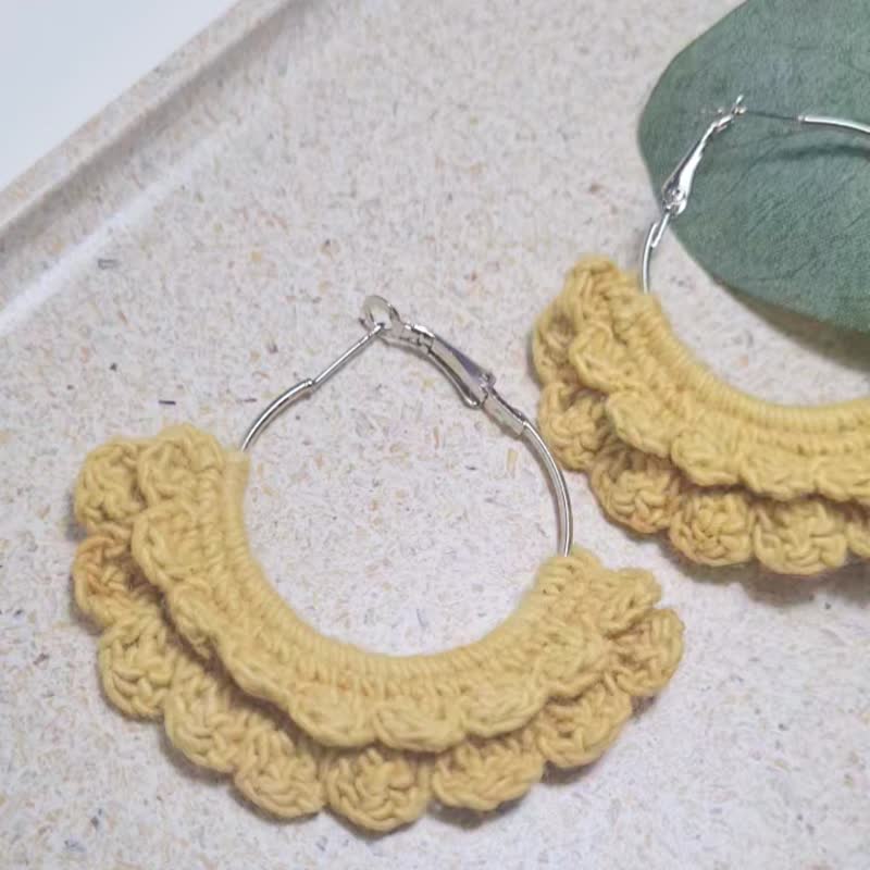 Hoop Earings - 耳环/耳夹 - 棉．麻 