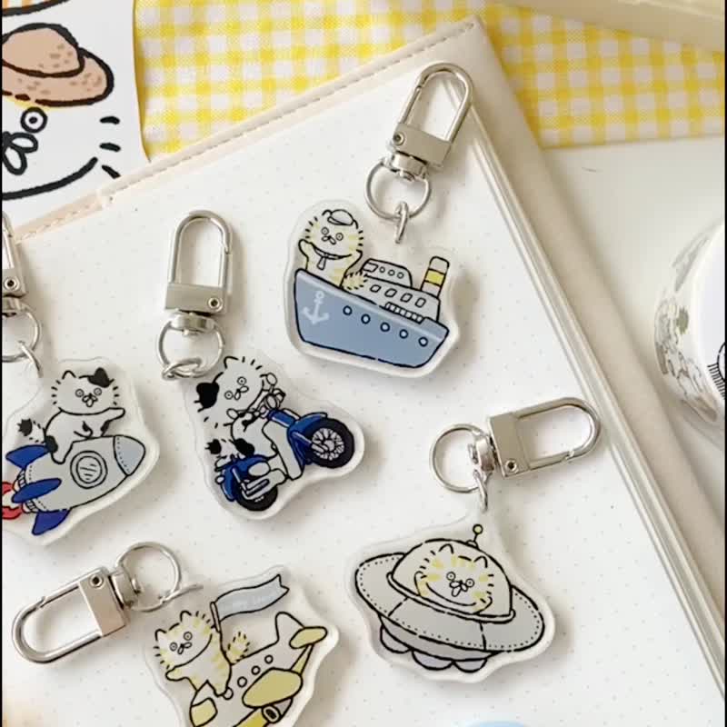 3小喵咪四代压克力吊饰/钥匙圈 共5款 - 吊饰 - 压克力 多色