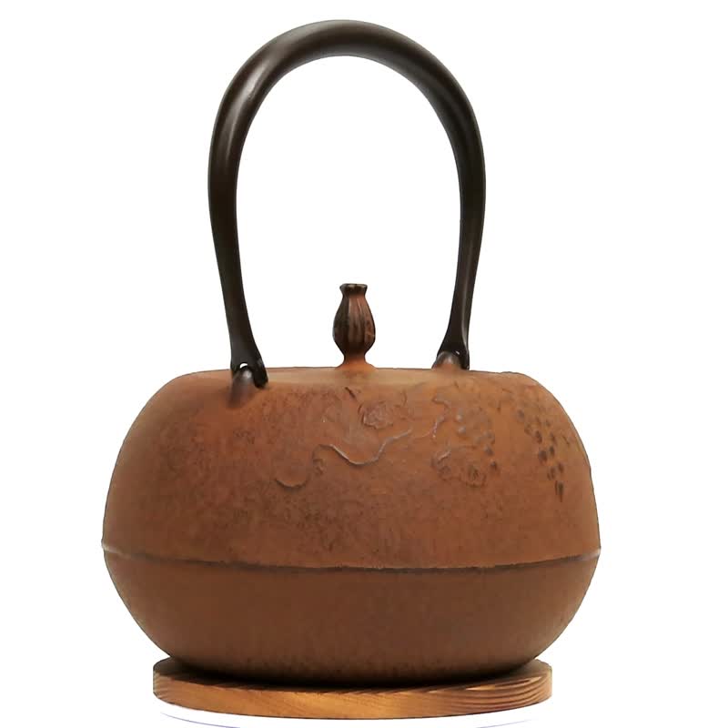 及富 南部铁器 铁瓶 铁壶 姥口葡萄 侘寂色 1.8L IH对应 日本制 - 茶具/茶杯 - 其他金属 咖啡色