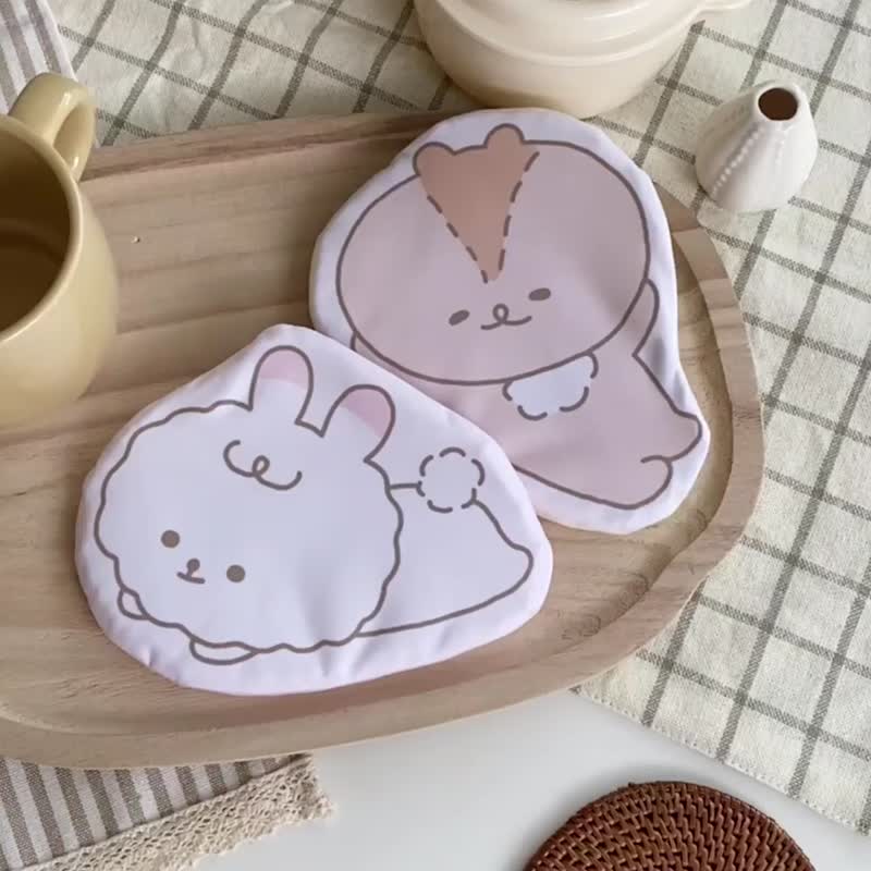 小兔子小松鼠造型零钱包 - 零钱包 - 聚酯纤维 粉红色