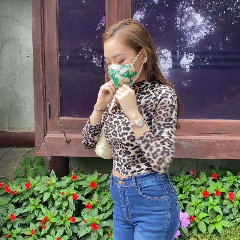 Graphic Garden Facemask - handmade 4 layers 100% double yarn cotton - 口罩 - 棉．麻 