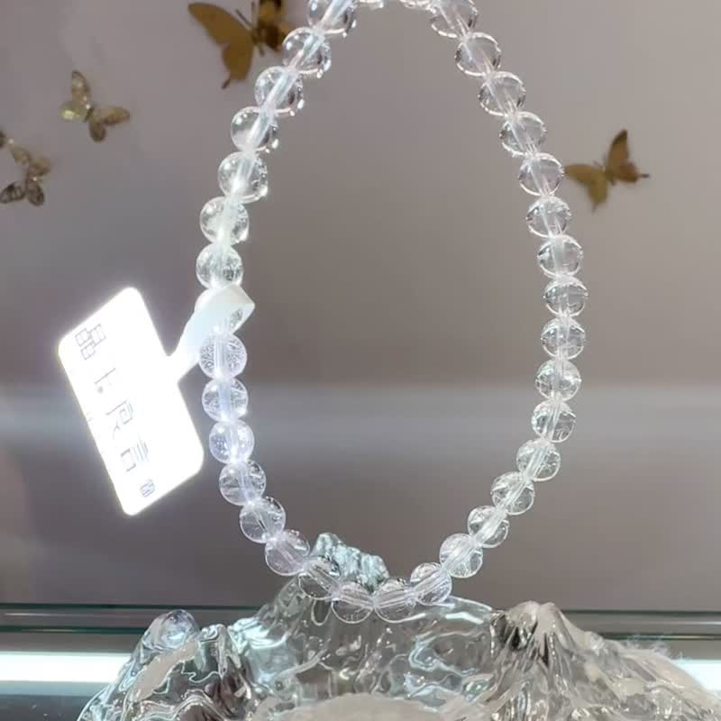 毕业级稀有矿天然赛黄晶小小珠4.5mm排毒治愈女神高频率水晶能量 - 手链/手环 - 水晶 透明
