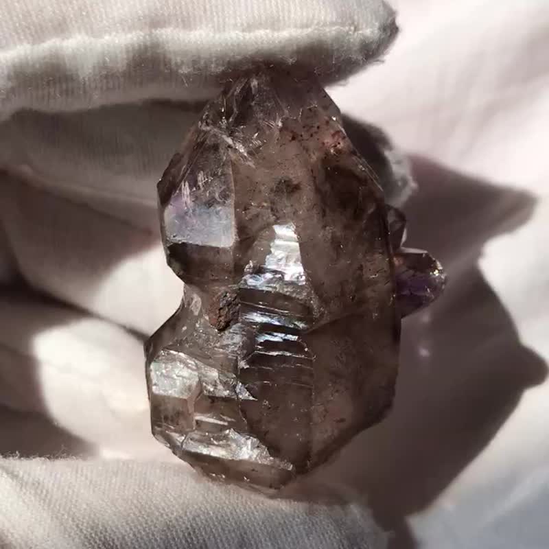 超七水晶 紫晶 草莓晶 紫水晶原石 城堡 骨干水晶 印记 摆件 天然 - 摆饰 - 水晶 紫色