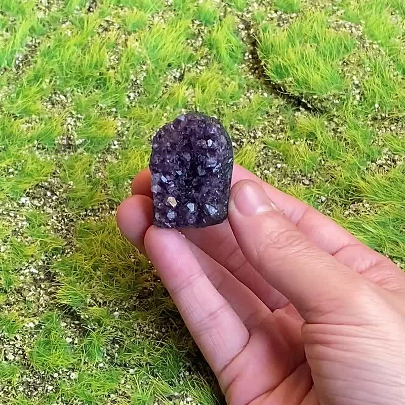 天然小迷你超美紫晶镇 紫水晶 办公室 风水 消磁净化 快速出货 - 摆饰 - 水晶 紫色