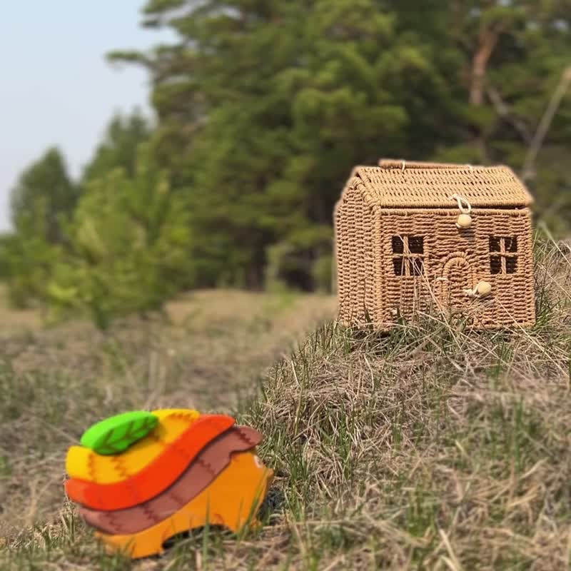 Cute Hedgehog Wooden Toy , Pyramid Stacking Toy - 玩具/玩偶 - 木头 多色