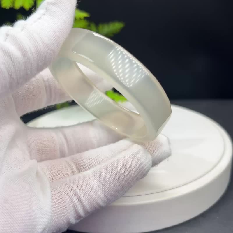 高品质 蜂蜜水玛瑙手镯 50MM 高冰玻璃体方条起刚 吉祥富贵活力 - 手链/手环 - 半宝石 