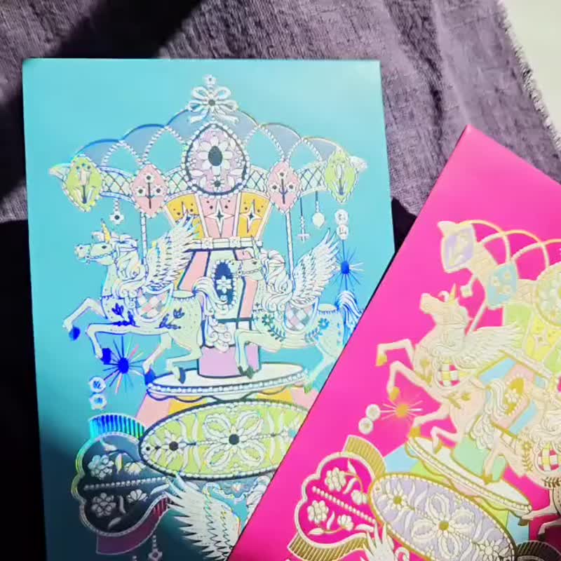 【限量释出】2026马年款红包袋 / 福马干坤 /浅葱蓝 / 桃红 / 2入 - 红包/春联 - 纸 粉红色