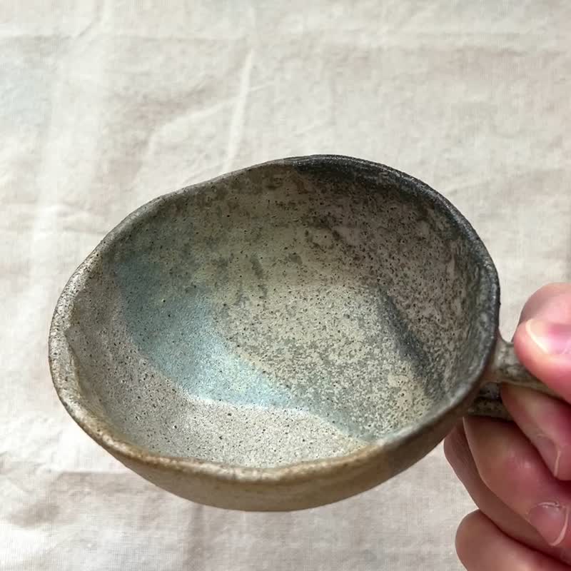 苍绿微映 粗陶咖啡杯150ml - 咖啡杯/马克杯 - 陶 