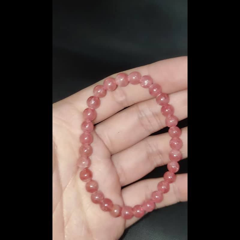 【订制品】冰种 红纹石 阿根延  手串 天然水晶 4-14mm - 手链/手环 - 水晶 