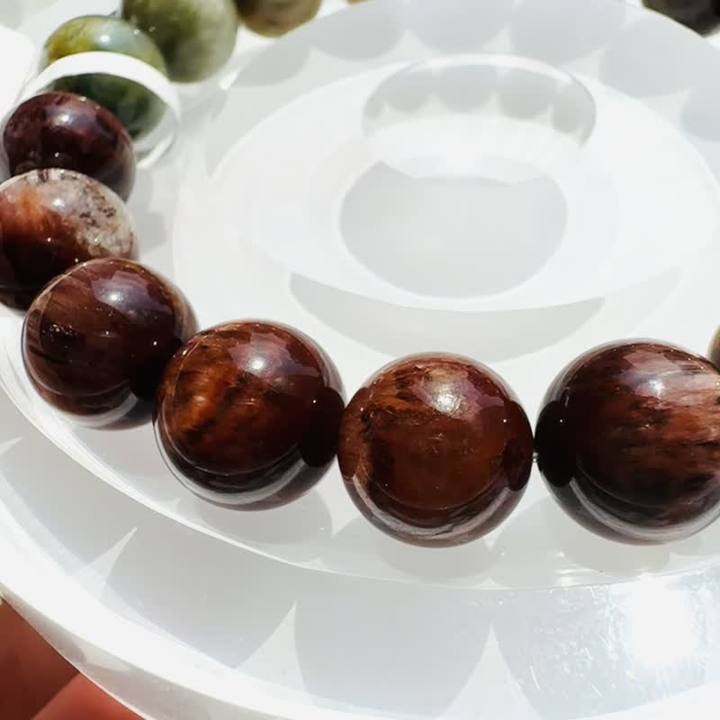 小资优选秋冬兔毛水晶 11.4-11.8mm39.22g 正向积极防负面带灰兔毛 - 手链/手环 - 水晶 多色