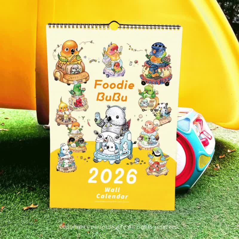 预购_挂历商品 / 2026Foodie BuBu鹦鹉餐车挂历商品 - 年历/台历 - 纸 