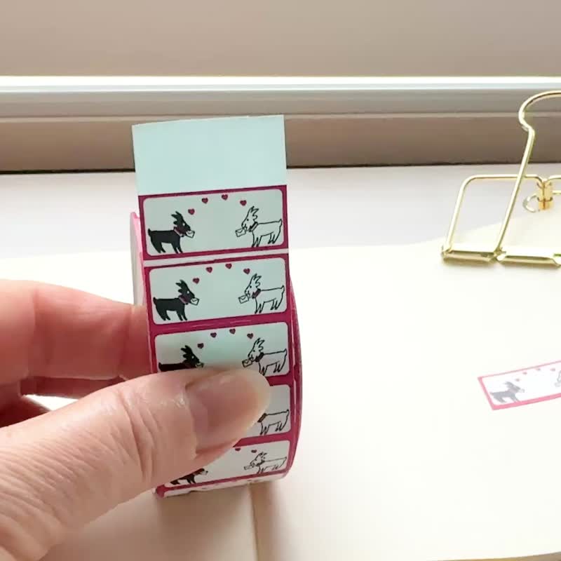 标签贴纸 山羊先生的邮差 (加大尺寸) - 贴纸 - 纸 红色