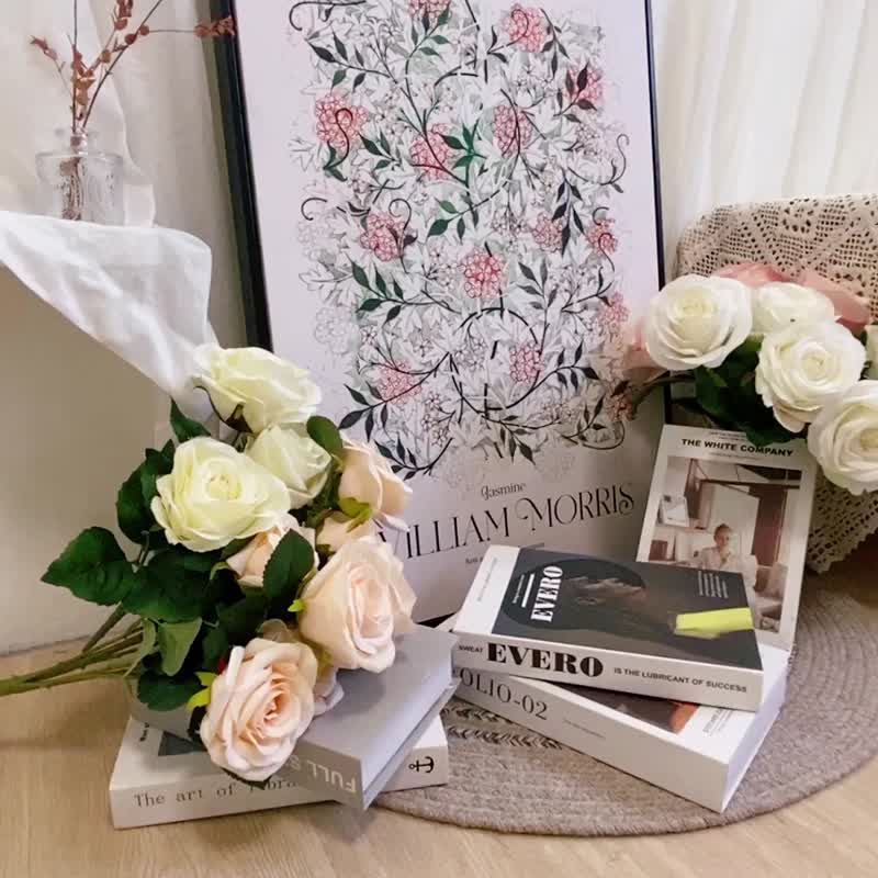 William Morris Jasmine - 复古米色茉莉花图腾/北欧莫兰迪色装饰 - 海报/装饰画/版画 - 棉．麻 多色