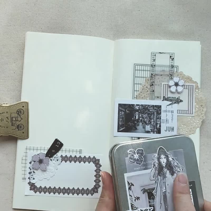 风日贴纸 雾面贴纸 105 x 148 mm - 贴纸 - 纸 黑色