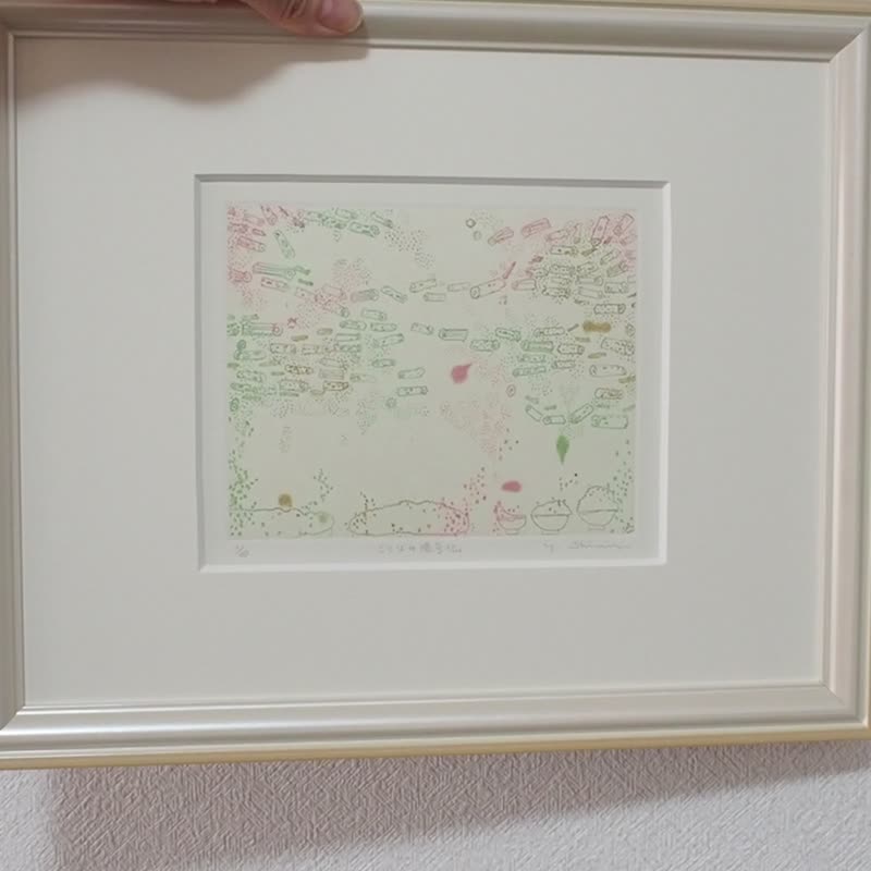 铜刻【文字加密】仅单张 - 海报/装饰画/版画 - 纸 粉红色
