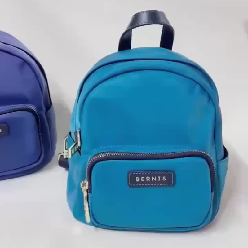 后背 mini塞斯后背包 湖水蓝 尼龙系列 防拨水材质 多色可选 - 后背包/双肩包 - 尼龙 蓝色