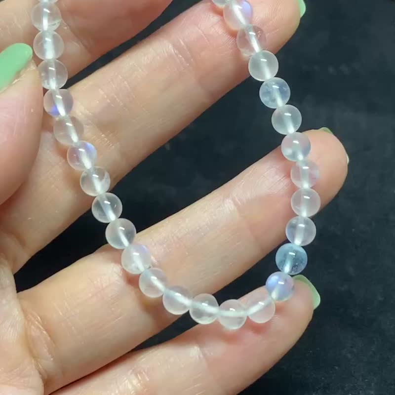 斯里兰卡月光石蓝月光海蓝宝手链 - 手链/手环 - 水晶 透明