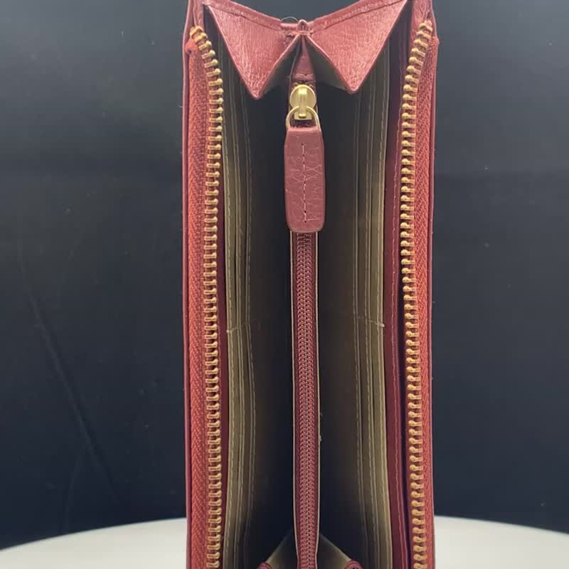 CROSS 限量1折  顶级小牛皮L型长夹 全新专柜展示品 - 皮夹/钱包 - 真皮 红色