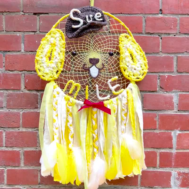 布丁狗 美乐蒂 人鱼汉顿 中大型 捕梦网 - 墙贴/壁贴 - 棉．麻 黄色