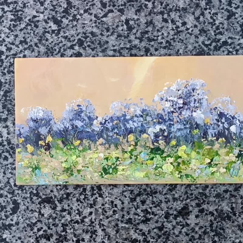 春天的心情  厘米 纸板油画 2020 年 维多利亚 瓦鲁克 - 墙贴/壁贴 - 其他材质 蓝色