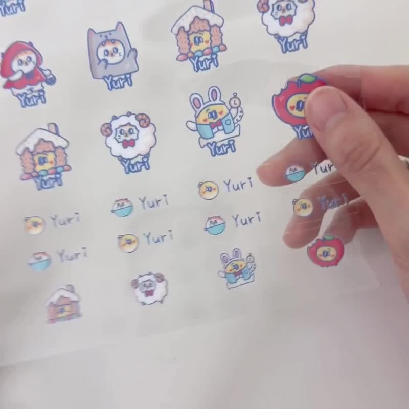 【奶油脆脆】童话故事主题 姓名贴 防水 水晶贴 转印贴 - 贴纸 - 其他材质 