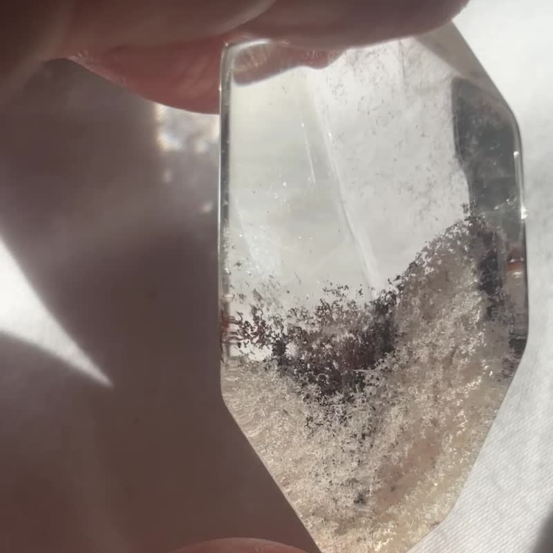 雪花 白幽灵 粉幽灵 红幽灵 水晶 随型 手把玩 天然原石 水晶原矿 - 摆饰 - 水晶 粉红色