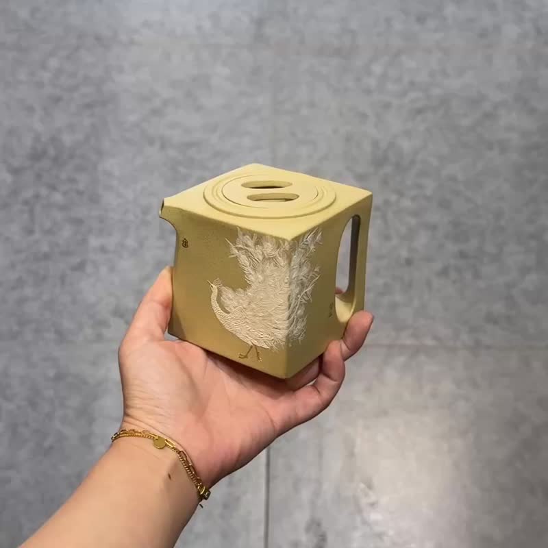 阳羡四方 全手工全手工大赛二等奖国工吴涛作品容量330cc原矿本绿 - 茶具/茶杯 - 陶 