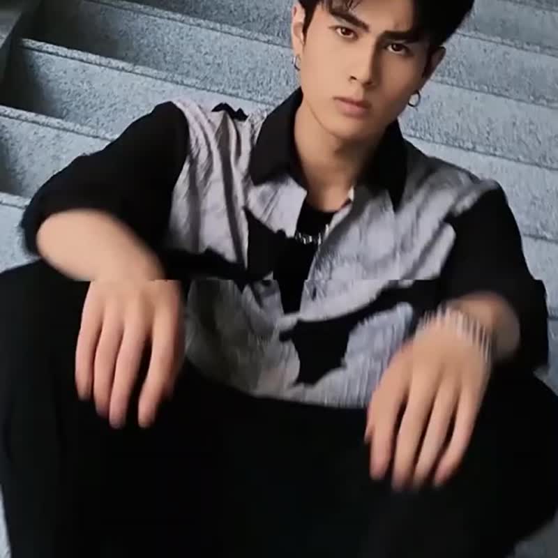 品立秋装拼接印花衬衫  裁魂系列男士尖领长袖休闲衬衣 - 男装衬衫 - 聚酯纤维 