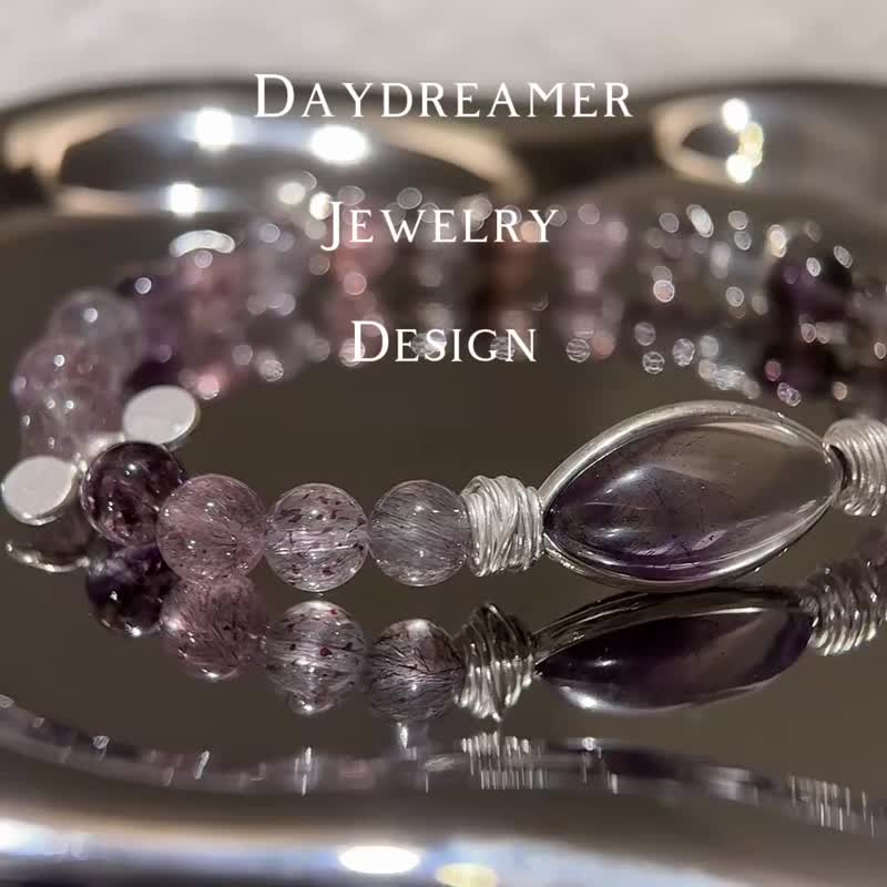 高品质紫超七号高品质超七纯银设计款手链 - 手链/手环 - 水晶 多色