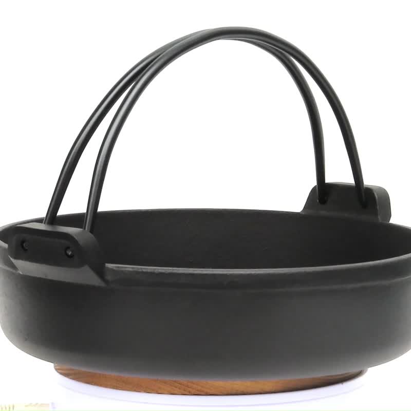 岩铸 南部铁器 铁锅 寿喜烧锅 20cm IH对应 日本制 - 锅具/烤盘 - 其他金属 黑色