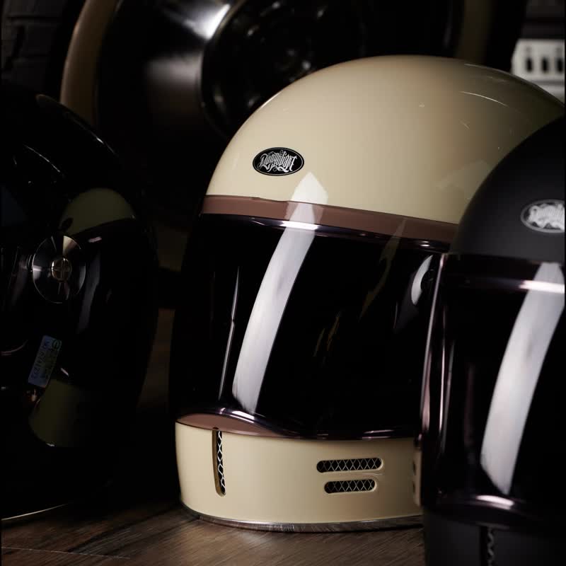 MONGOLIAN安全帽_锁镜乐高帽_喵星人 【米白】 - 安全帽 - 其他材质 