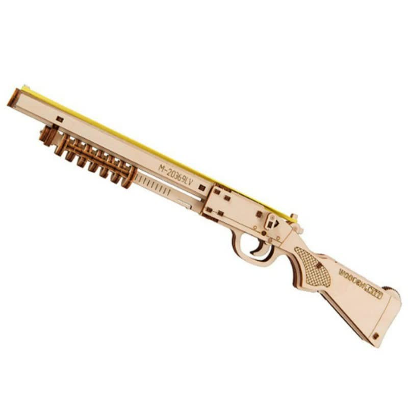 偷偷为男友准备的手工礼物WOODEN CITY木制橡筋散弹枪RMT-870 - 木工/竹艺/纸艺 - 木头 卡其色