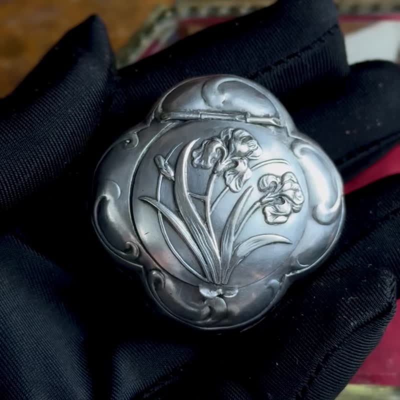 50701-绝美法国新艺术Art Nouveau时期古董纯银盒 - 收纳用品 - 纯银 