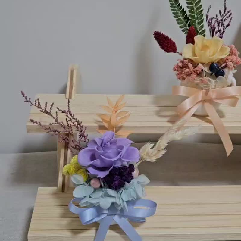 皎月有花 迷你永生小桌花 - 干燥花/捧花 - 植物．花 
