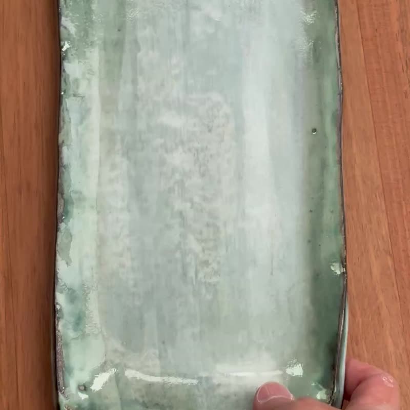 不规则边方浅盘 - 盘子/餐盘/盘架 - 陶 白色