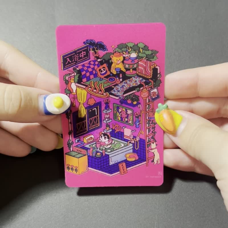 中村杏子 联名贴纸 泡澡放松时光 - 贴纸 - 塑料 粉红色