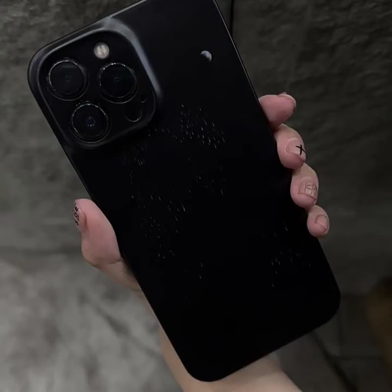 yokoego联名 沐星光iPhone全包手机壳 - 手机壳/手机套 - 硅胶 黑色