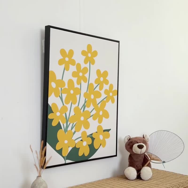 【微瑕特惠】【福利品】日式小花II - 卧室挂画/简约风/装饰画 - 海报/装饰画/版画 - 棉 黄色