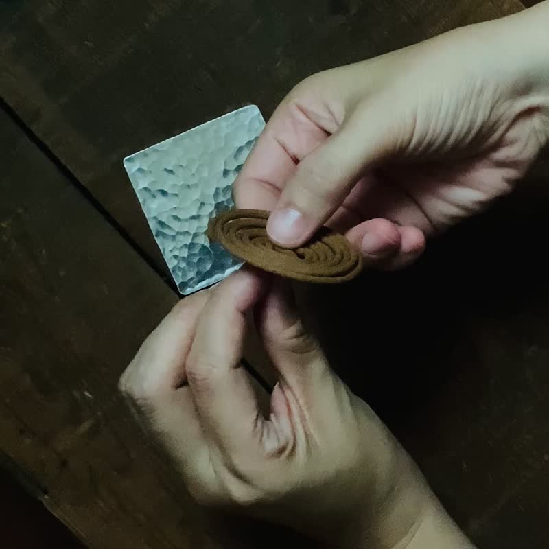 印度老山檀香 环香 盘香 - 香薰/精油/线香 - 木头 卡其色